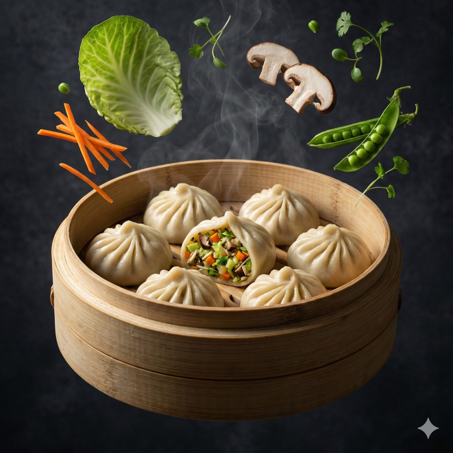Steamed vegetable momos